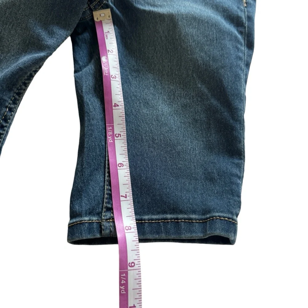 Vigoss Shorts Girls XS Blue Denim The Thompson Bermuda Glitter Elastic‎ Waist